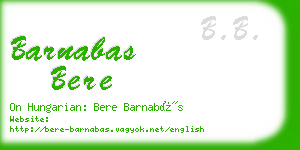barnabas bere business card